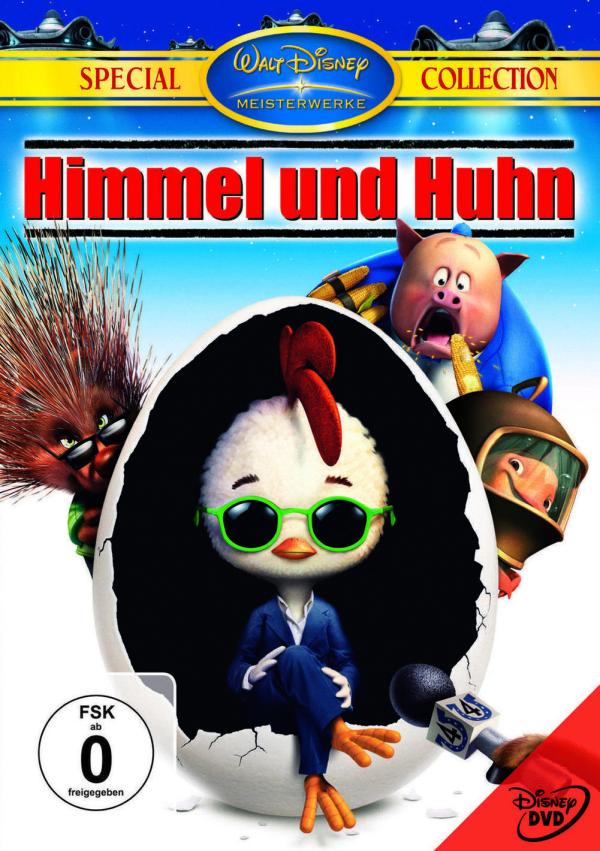 Bild 1 von 6: Hühnchen Junior hat's nicht leicht: Ein Stück Himmel ist ihm auf den Kopf gefallen, doch keiner glaubt ihm und alle machen sich über den kleinen Außenseiter lustig. Selbst sein Vater hält ihn für ein Weichei. Doch als plötzlich Aliens in Oakey Oaks auftauchen, wird der Kleinste zum größten Helden! Gemeinsam mit seinen liebenswert-chaotischen Freunden heckt er einen Plan aus. Aber können sie die Welt rechzeitig retten?