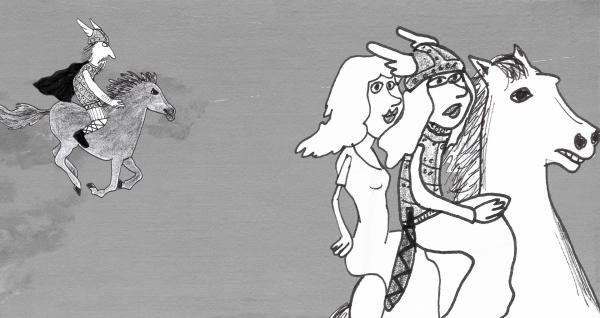 Bild 1 von 1: Mit dieser Frau ist nicht zu spaßen! Die Walküre Brünnhilde führt ihrem Göttervater Wotan tote Helden für seine Armee zu. Doch bei Siegmund macht sie eine Ausnahme. Wotan ist not amused. Der zweite Teil aus Richard Wagners Tetralogie \