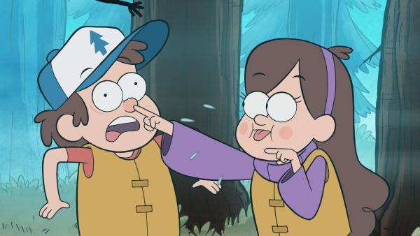 Bild 1 von 6: Gronkel Stan möchte mit Dipper und Mabel angeln gehen, die ziehen es aber vor, mit Soos auf Seemonsterjagd zu gehen. Also angelt Stan eben allein und sinnt über seine Einsamkeit nach.