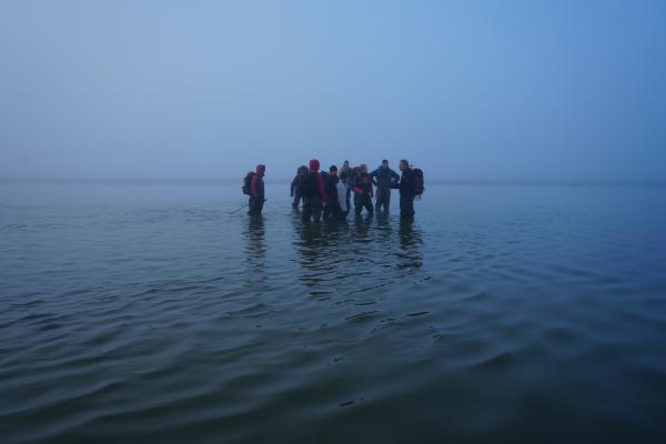 Bild 1 von 10: Muss man mögen: Knietief im eisigen Wasser
