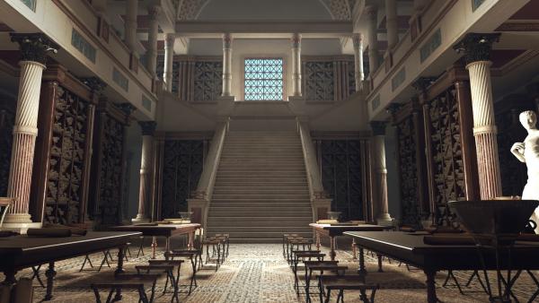 Bild 1 von 4: Die Bibliothek von Alexandria gilt als die größte Büchersammlung der Antike.