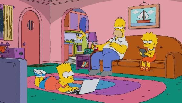 Bild 1 von 14: (v.l.n.r.) Bart; Marge; Homer; Lisa