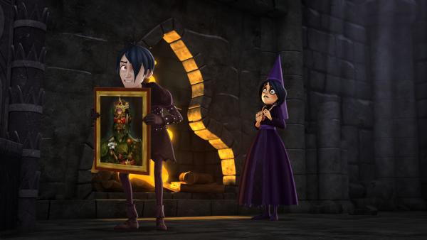 Bild 1 von 7: Mordred und Morgause wollen König Uthers Portrait zerstören.