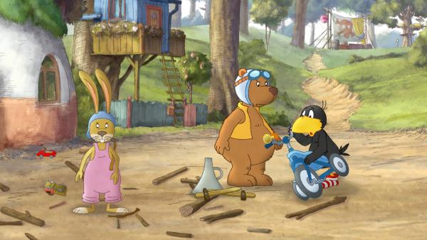 Bild 1 von 4: Ohje! Das ist alles, was Sockes Unfall von Eddis Dreiradaufbau übrig gelassen hat.