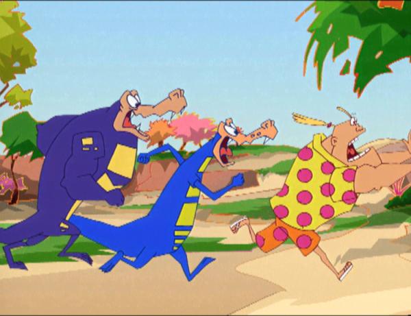 Bild 1 von 5: Ein Haufen verrückter Krokodile, unter ihnen die dicken Freunde, die sich die Großartigen Vier nennen, wehren sich mit List und Raffinesse gegen den Bau eines Touristenprojekts...