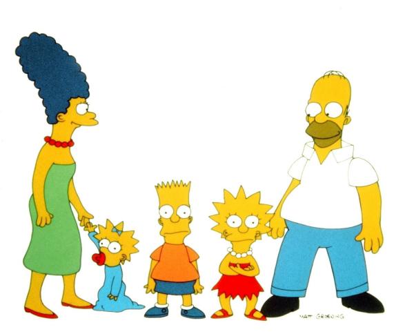 Bild 1 von 10: (1. Staffel) - Die Simpsons sind eine nicht alltägliche Familie: (v.l.n.r.) Marge, Maggie, Bart, Lisa und Homer.