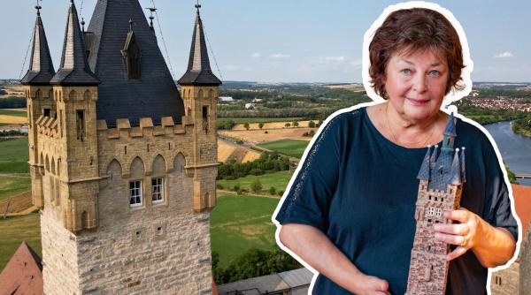 Bild 1 von 1: Blanca ist Deutschlands einzige Türmerin und wohnt im wohl höchsten und ältesten Tiny House: im Blauen Turm Bad Wimpfen. Auf 53 m² hat sich für sie ein Lebenstraum erfüllt.