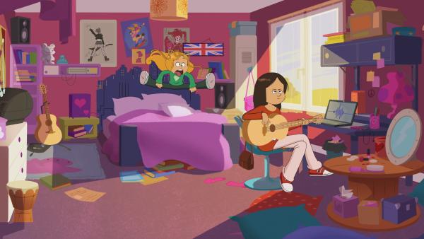 Bild 1 von 3: Marine versucht lautstark, Wendys Aufmerksamkeit von der Musik abzuziehen.