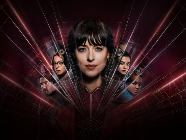 Bild 1 von 6: Von links: Ezekiel (Tahar Rahin), Julia (Sydney Sweeney), Cassandra Web (Dakota Johnson), Anya (Isabela Merced) und Mattie (Celeste O'Connor)