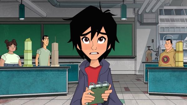 Bild 1 von 2: Hiro ist entmutigt, weil sein letztes Schulprojekt auf spektakuläre Weise misslingt. Er und sein Team müssen es mit dem unfähigen Schurken Globby aufnehmen.