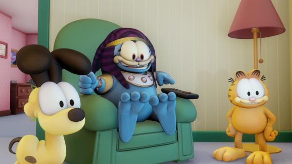 Bild 1 von 2: Die Katze von Liz' Nichte ist in Wahrheit eine Hohepristerin des Katzenvolkes, die die Weltherrschaft an sich reißen will.