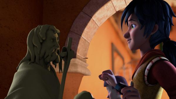 Bild 1 von 3: Leo hat eine Skulptur geformt.