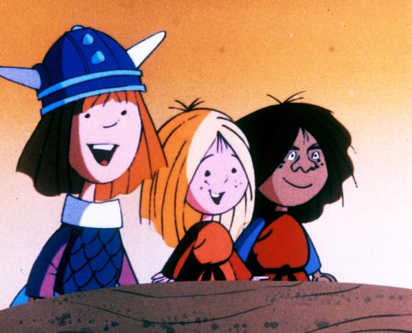 Bild 1 von 6: Im Bild: Wickie, Ylvi und Gibly strahlen nach dem bestandenen Abenteuer.