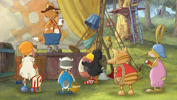 Bild 1 von 4: Wer Waldläufer werden will, muss bei Herrn Hund erst eine Prüfung bestehen.