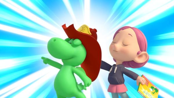 Bild 1 von 4: Werbung für Pizza machen? Für Stella und Grisu kein Problem.