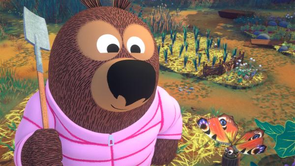 Bild 1 von 1: Baldur hilft beim Bau des Winterquartiers.