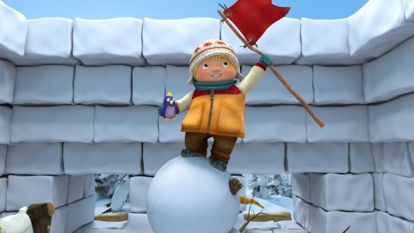 Bild 1 von 4: Auch Sami hat die gegnerische Flagge ergattert.