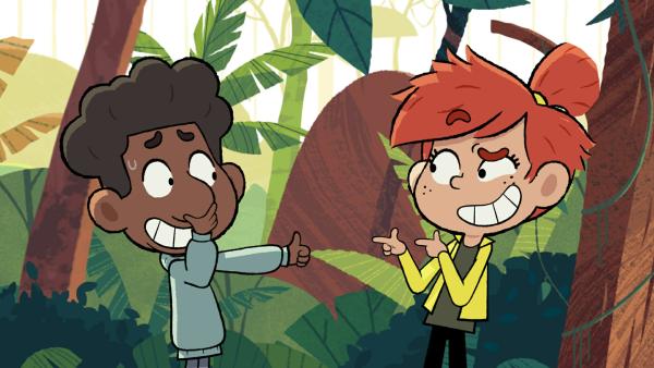 Bild 1 von 3: Taylor hat die geniale Idee, einen Elefanten-Duftstoff aufzutragen, damit Eesha sich sicherer fühlt.