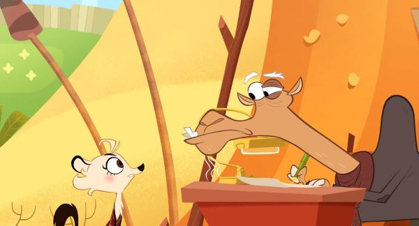 Bild 1 von 6: Hermione stellt fest: das Dromedar ist kein Linkshänder.