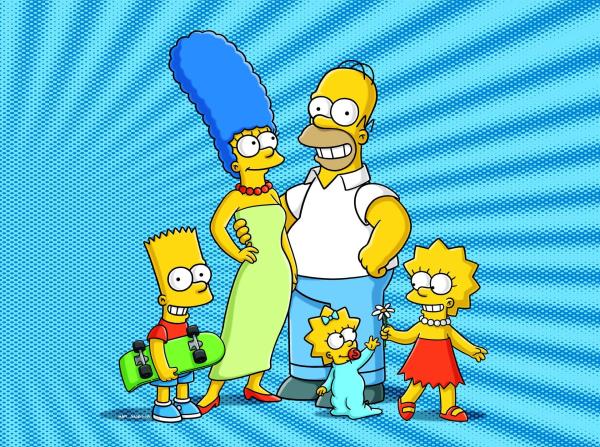 Bild 1 von 32: (24. Staffel) - Eine ganz besondere Familie: Maggie (vorne), Marge (2.v.l.), Homer (2.v.r.), Bart (l.) und Lisa Simpson (r.) ...