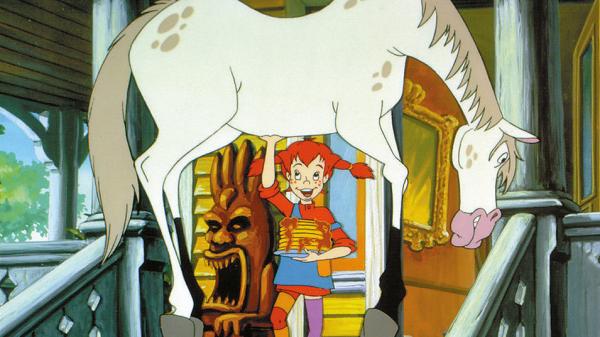 Bild 1 von 13: Pippi mit ihrem Pferd Kleiner Onkel