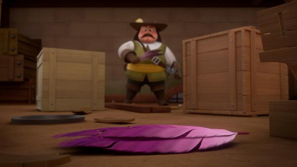 Bild 1 von 3: Mit Hilfe eines legendären Federbuschs, der den Träger unbesiegbar macht, will König Adhemar Frankreich einnehmen.