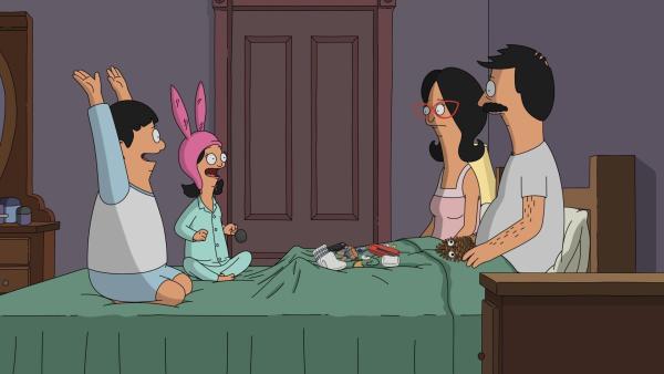 Bild 1 von 7: Während Tina im Reitlager ist, errichten Linda (2.v.r.) und Bob (r.) für Gene (l.) und Louise (2.v.l.) ein Restaurantlager ...