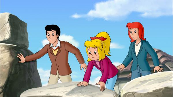 Bild 1 von 5: Bibi (M.), Tina (r.) und Alex (l.) suchen den Schatz.