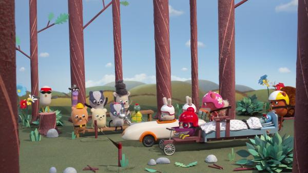 Bild 1 von 3: Bandenmobil gegen Hasenraser: Mit Mut wird alles gut!