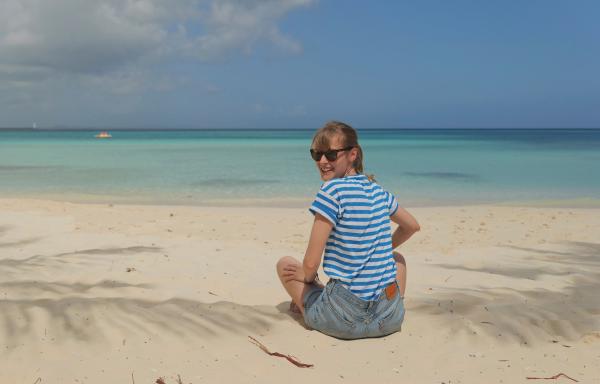 Bild 1 von 7: Nina Heins genießt Kubas weiße Traumstrände.