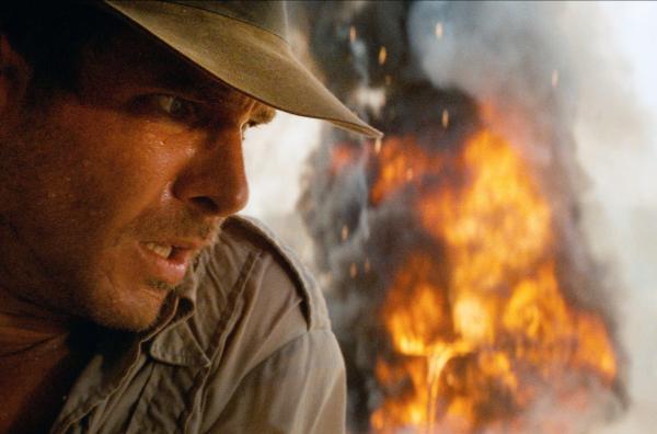 Bild 1 von 1: Mit seinem Freund und Kollegen George Lucas entwickelte Spielberg die Figur ?Indiana Jones? (Bild) und belebte das Genre des Abenteuerfilms neu.