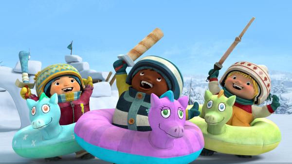 Bild 1 von 2: Die drei wilden Knappen werden zur Ordnung gerufen.