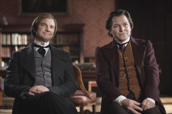 Bild 1 von 5: Wilhelm (dargestellt von Steven Merting, li.) und Jacob Grimm (dargestellt von Jörg Pintsch, re.) lebten 1837 in der Universitätsstadt Göttingen.