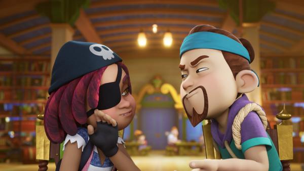 Bild 1 von 1: Die Lehrer der Pirate Academy führen was im Schilde, das spüren die Schüler genau.
© ZDF/Method Animation/Mediawan kids & family - Honorarfreie Verwendung gemäß AGB im redaktionellen Zusammenhang mit genannter Sendung bei Nennung \
