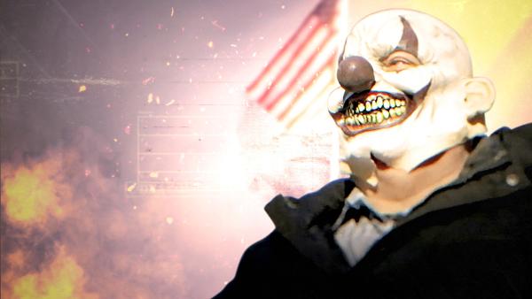 Bild 1 von 2: Namenloser Protagonist, der zum Schutz vor dem Erkanntwerden eine Maske trägt.