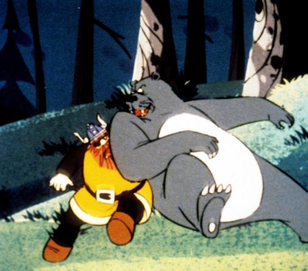 Bild 1 von 7: Im Bild: Halvar beschließt, alleine auf Bärenjagd in den Wald zu gehen. Er glaubt, mit einem Bären leicht fertig zu werden.