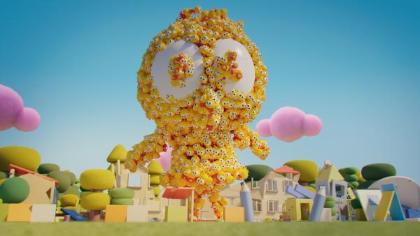 Bild 1 von 3: Die Karla-Doppelgängerinnen geraten außer Kontrolle und formieren sich zu einer gigantischen Riesen-Karla.