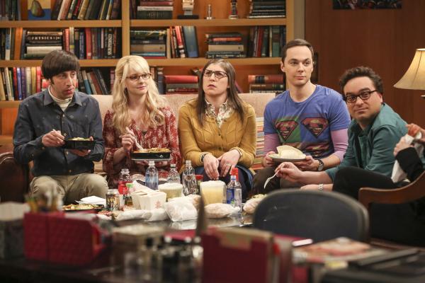 Bild 1 von 16: Sind mit ganz unterschiedlichen Themen beschäftigt: (v.l.n.r.) Howard (Simon Helberg), Bernadette (Melissa Rauch), Amy (Mayim Bialik), Sheldon (Jim Parsons) und Leonard (Johnny Galecki) ...