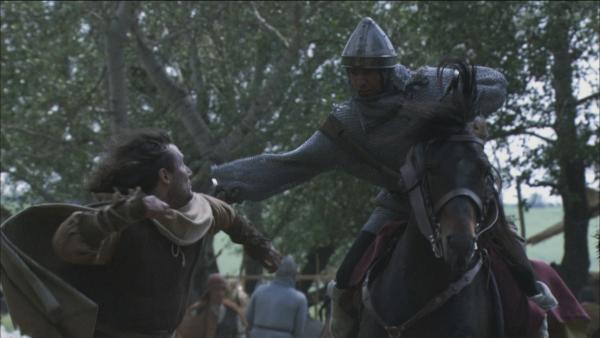 Bild 1 von 2: Mitte des 14. Jahrhunderts werden Ritter zunehmend durch Söldner ersetzt. In ihrer Not werden viele von ihnen zu plündernden Raubrittern.