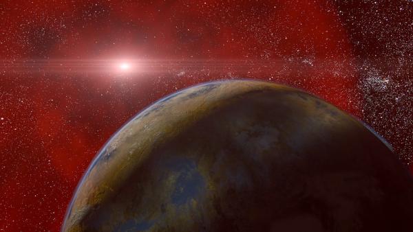 Bild 1 von 3: Proxima Centauri b gilt als erdnächster der bisher entdeckten Exoplaneten. Er umkreist 4,2 Lichtjahre von der Erde entfernt den Stern Proxima Centauri.