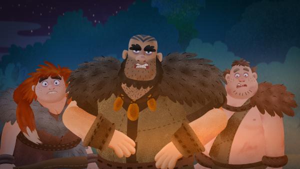 Bild 1 von 1: Verna, Robbo und Gordo machen sich aus dem Staub.