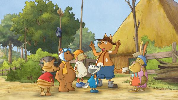 Bild 1 von 5: Herr Hund veranstaltet für die Kinder ein Hofturnier.