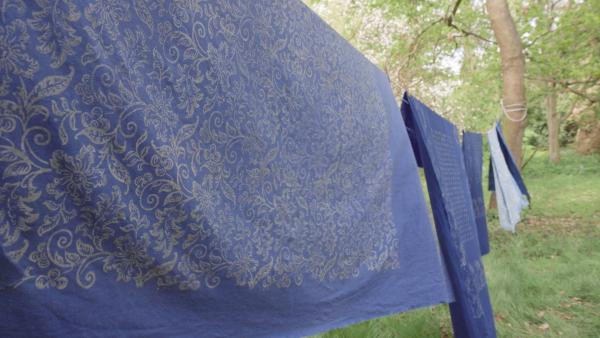 Bild 1 von 5: Fast ausgestorbene Handwerkskunst - der Blaudruck.