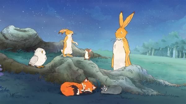 Bild 1 von 5: Der kleine Hase will mit seinen Freunde die ganze schöne Sommernacht lang wach bleiben.