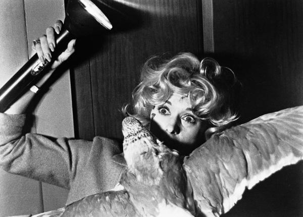 Bild 1 von 5: Die Angriffe der Vögel werden immer aggressiver. Melanie Daniels (Tippi Hedren) kann ihnen kaum noch entgehen ...