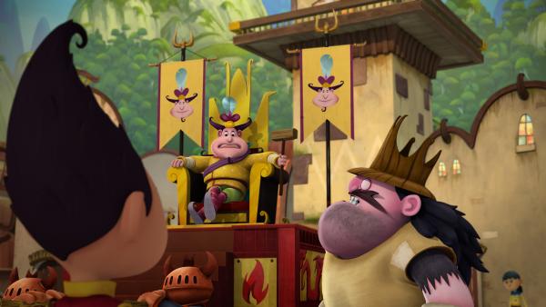 Bild 1 von 5: Großkhan ist sauer, weil sich Tiki Pu seine Herrschaft erschlichen hat.