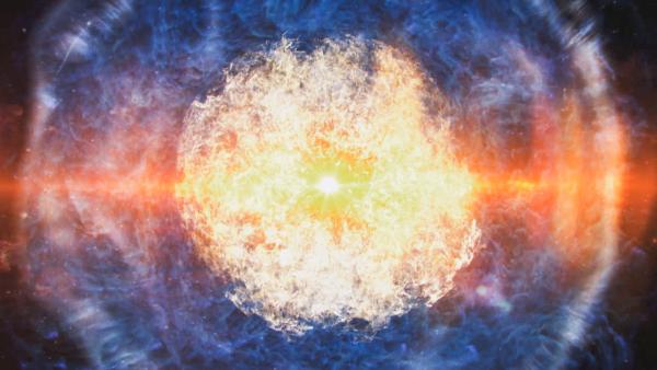 Bild 1 von 4: Explosionen und gigantische Anziehungskräfte: Die Milchstraße und mit ihr die Erde sind unberechenbaren Energien ausgesetzt.