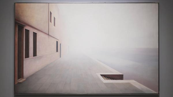 Bild 1 von 12: Ansicht von Venedig, Bild von Maler Eduard Angeli. Die Reduziertheit auf das Wesentliche und die Menschenleere sind charakteristisch für sein Werk.