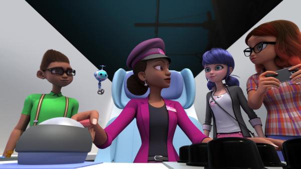Bild 1 von 7: Max' Mutter wird zu Startrain akumatisiert. Da sie nun die Kontrolle über einen fliegenden Zug hat, will sie ihren Traum verwirklichen und Astronautin werden. Eine Weltraummission für Ladybug und Cat Noir!