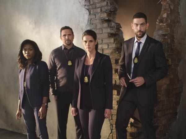 Bild 1 von 18: (1. Staffel) - FBI - (v.l.n.r.) Kristen Chazal (Ebonee Noel); Jubal Valentine (Jeremy Sisto); Maggie Bell (Missy Peregrym); Omar Adom Zidan (Zeeko Zaki)